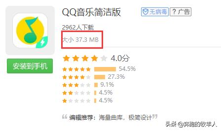QQ音乐官方推出简洁版，没有花里胡哨，超小体积
