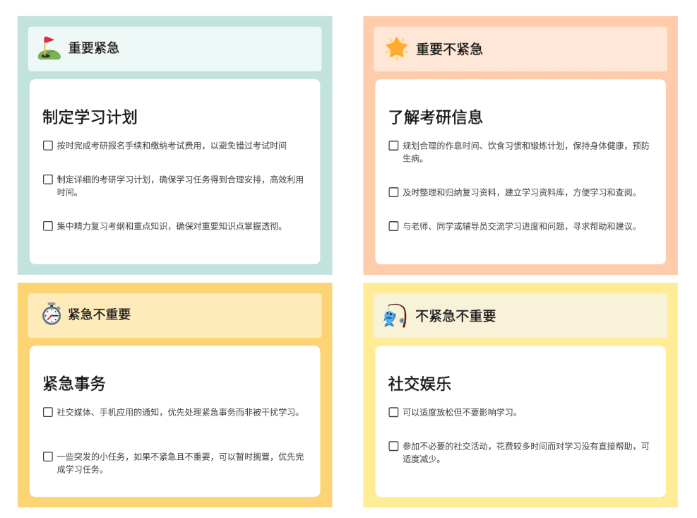 考研待办事项清单