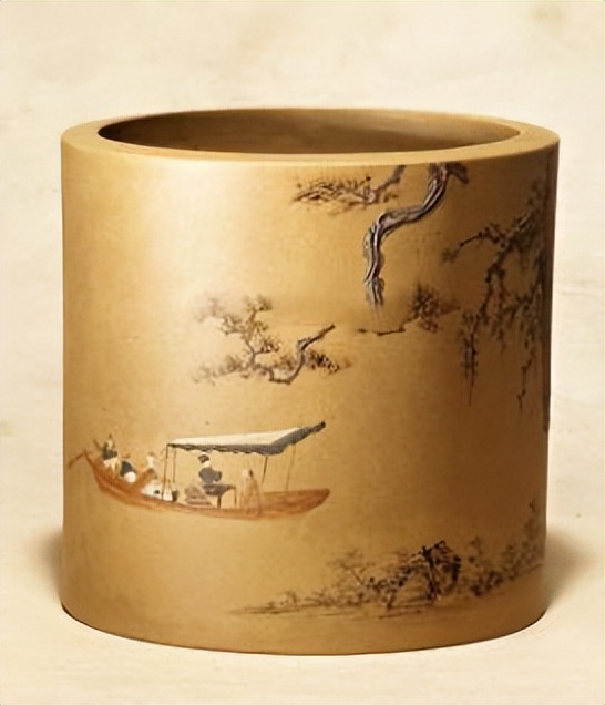 印度小叶紫檀笔筒市价_清康熙无我款紫檀笔筒_清代黄花梨雕竹石图笔筒