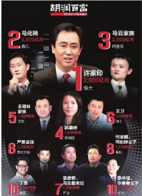 胡润百富榜2017 许家印首富 湖南上榜者_许家印和曾伟