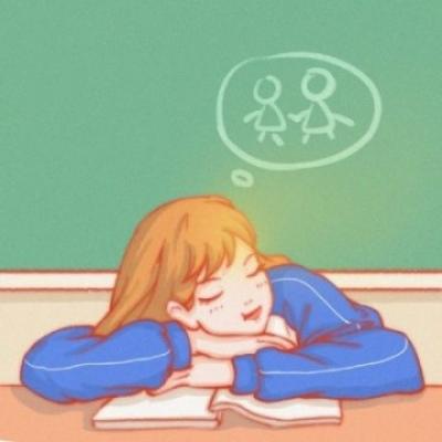 可爱画风的情侣头像