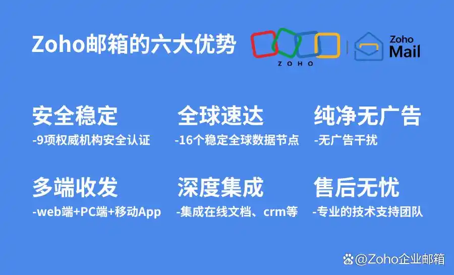 工作用什么邮箱比较好_2025年企业邮箱排行榜_Zoho邮箱优势分析