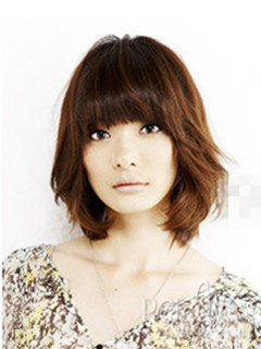 中短发卷发发型图片