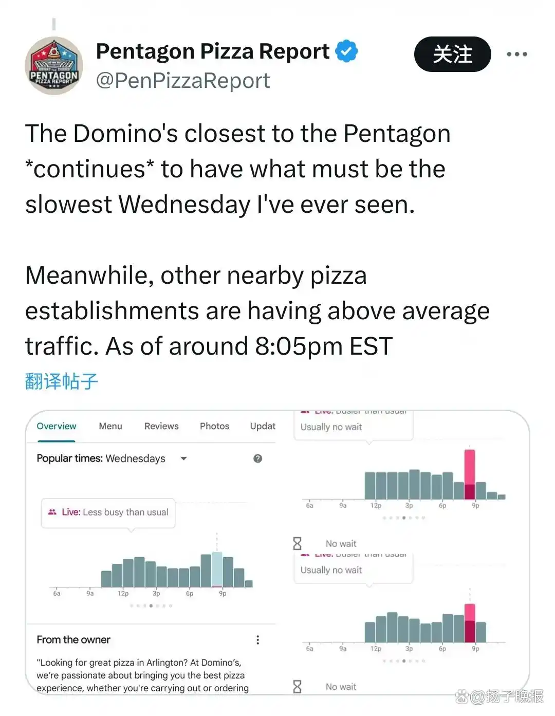 美防长谈披萨指数:想故意下单扰乱_披萨指数分析_五角大楼披萨报告