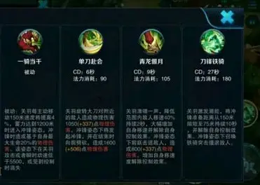 王者荣耀关羽技能全面解析 非蛮王类型解析