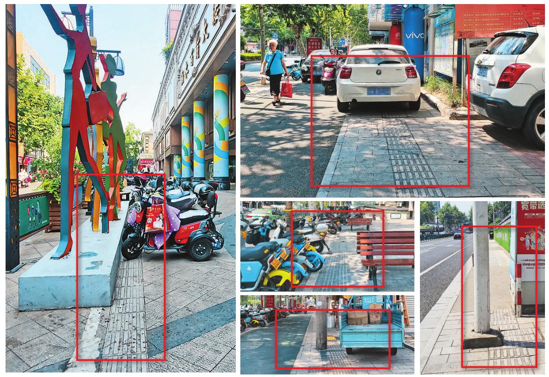 丽水市区盲道被占用现象_丽水宇雷路_无障碍通行设施建设问题