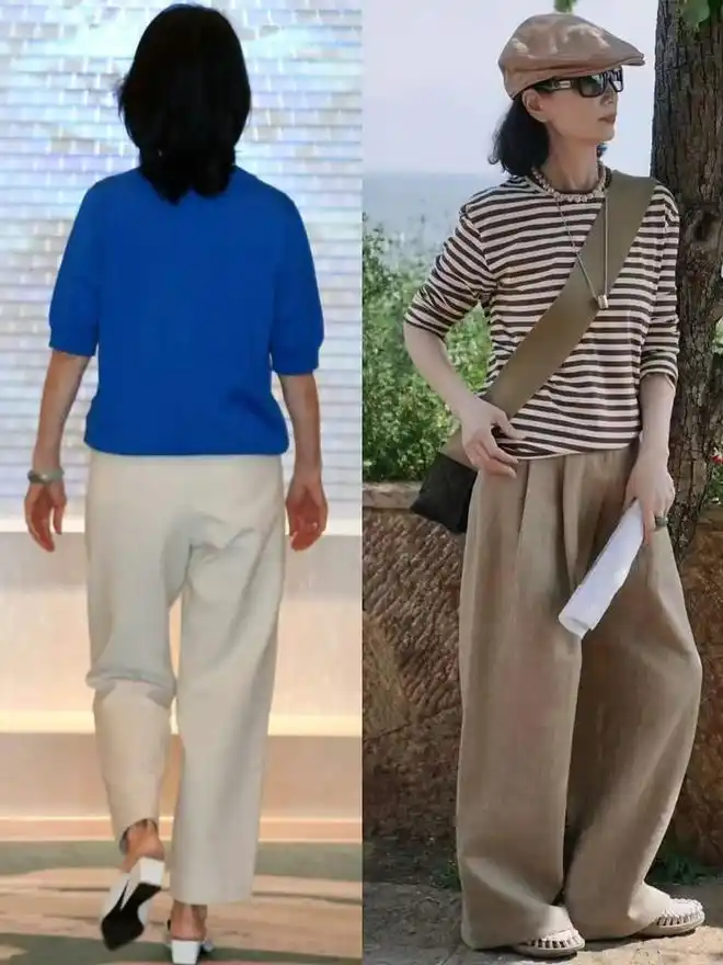 针织衫衬衫风衣西装上衣_中年女性秋季穿搭_46岁女人穿衣服