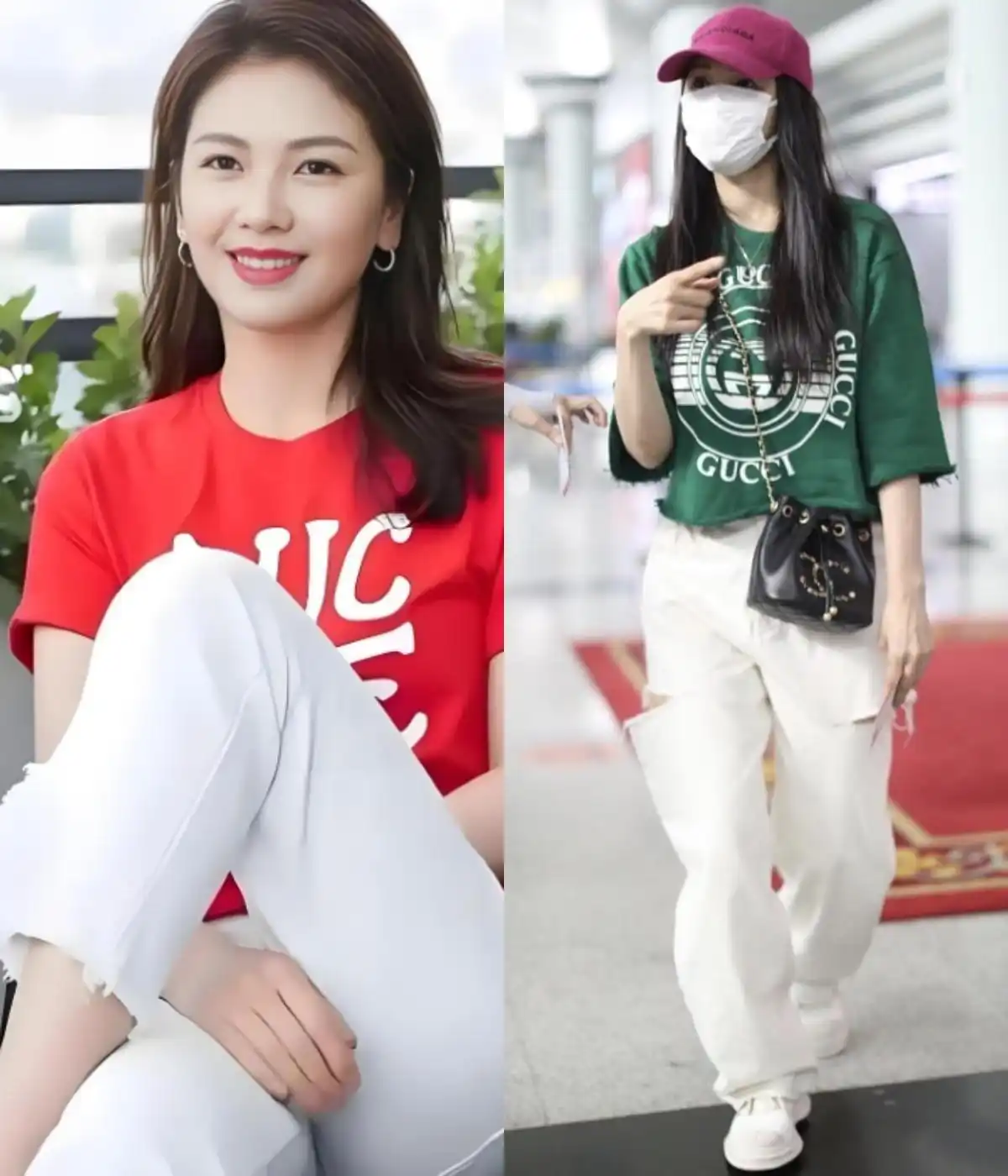 46岁女人穿衣服_中年女性基础款时尚搭配_刘涛T恤穿搭