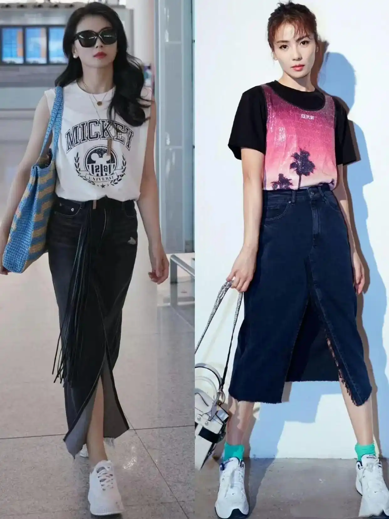 中年女性基础款时尚搭配_刘涛T恤穿搭_46岁女人穿衣服