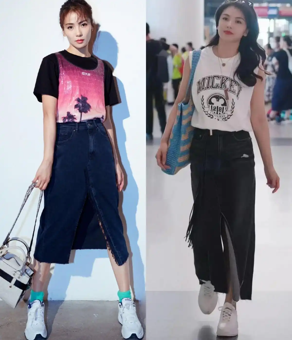 刘涛T恤穿搭_46岁女人穿衣服_中年女性基础款时尚搭配