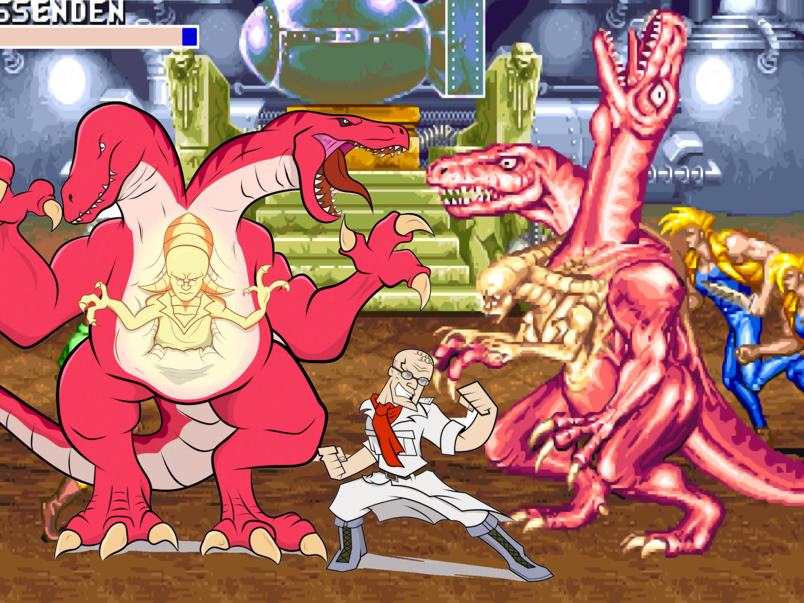 恐龙快打街机版下载_恐龙快打街机游戏BOSS角色介绍_恐龙快打街机游戏原创人物分析