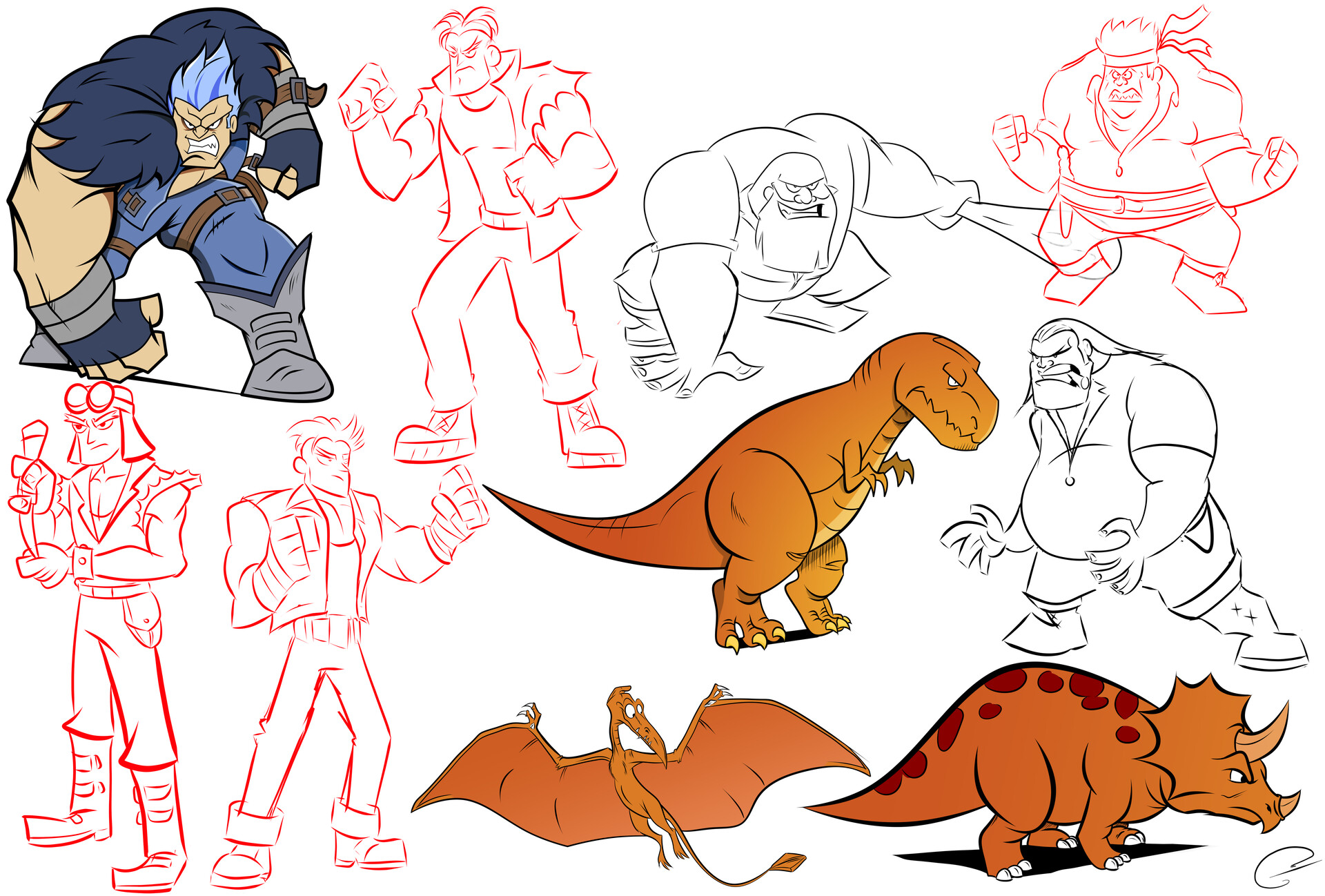 恐龙快打街机游戏原创人物分析_恐龙快打街机版下载_恐龙快打街机游戏BOSS角色介绍