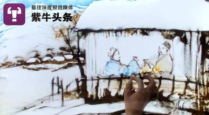 北京沙画表演视频_沙画师何素丹人工智能沙画_沙画师何素丹二十四节气沙画