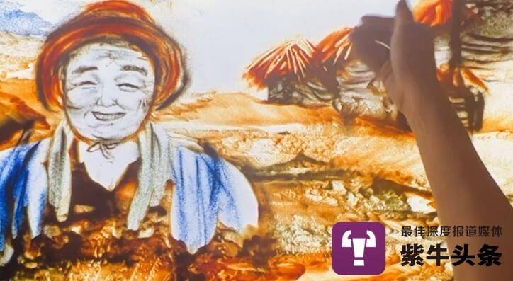 沙画师何素丹二十四节气沙画_北京沙画表演视频_沙画师何素丹人工智能沙画
