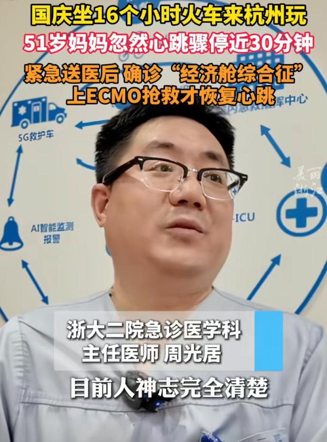 女子坐16小时火车出游突发心脏骤停 久坐风险警示