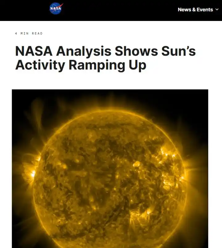 nasa报告：地球正在“变暗”_太阳极小期预测_太阳活动周期变化
