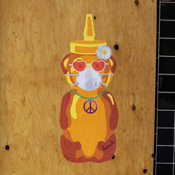 疫情期间城市街头艺术创作_艺术涂鸦_街头涂鸦艺术家新冠病毒主题作品