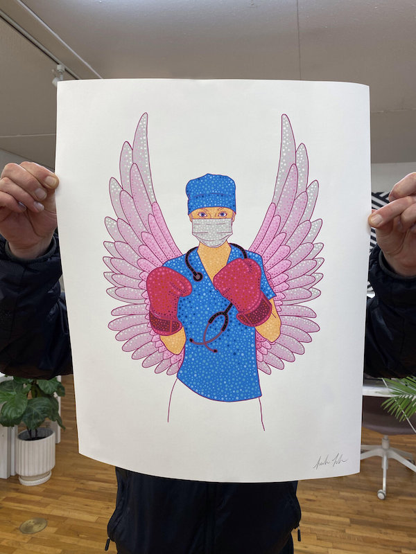 艺术涂鸦_疫情期间城市街头艺术创作_街头涂鸦艺术家新冠病毒主题作品