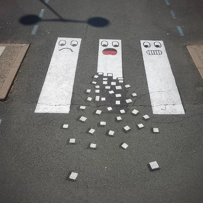 艺术涂鸦_涂鸦艺术家奥科克 人行道涂鸦作品 涂鸦创意艺术