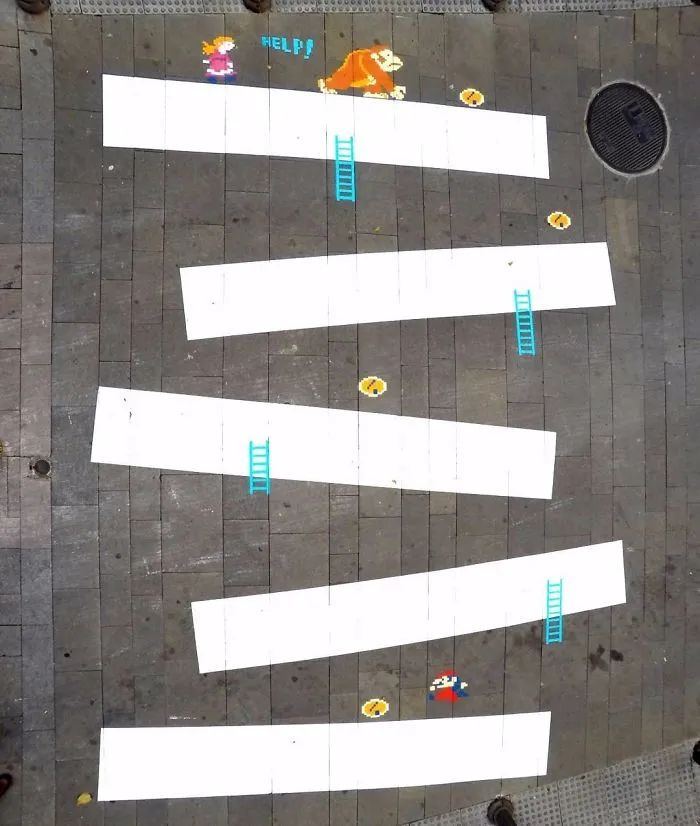 艺术涂鸦_涂鸦艺术家奥科克 人行道涂鸦作品 涂鸦创意艺术