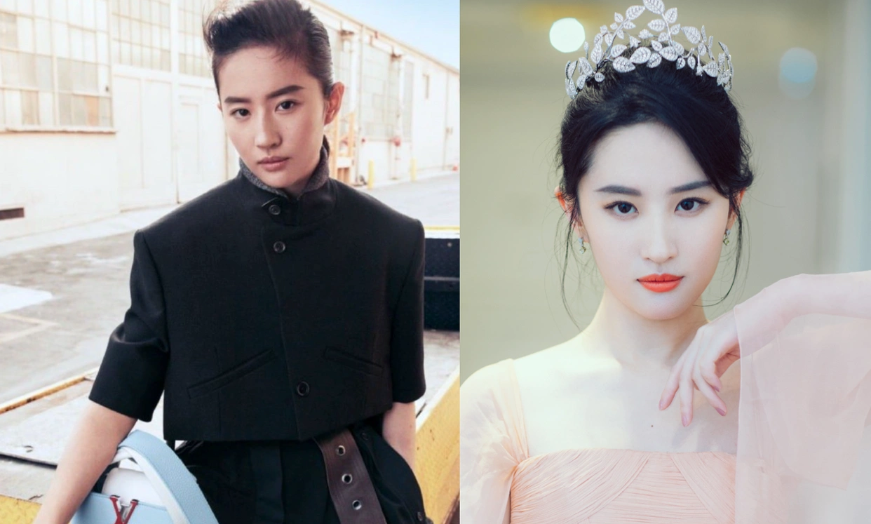 刘亦菲化装_刘亦菲新代言海报造型评价_神仙姐姐男性化造型争议