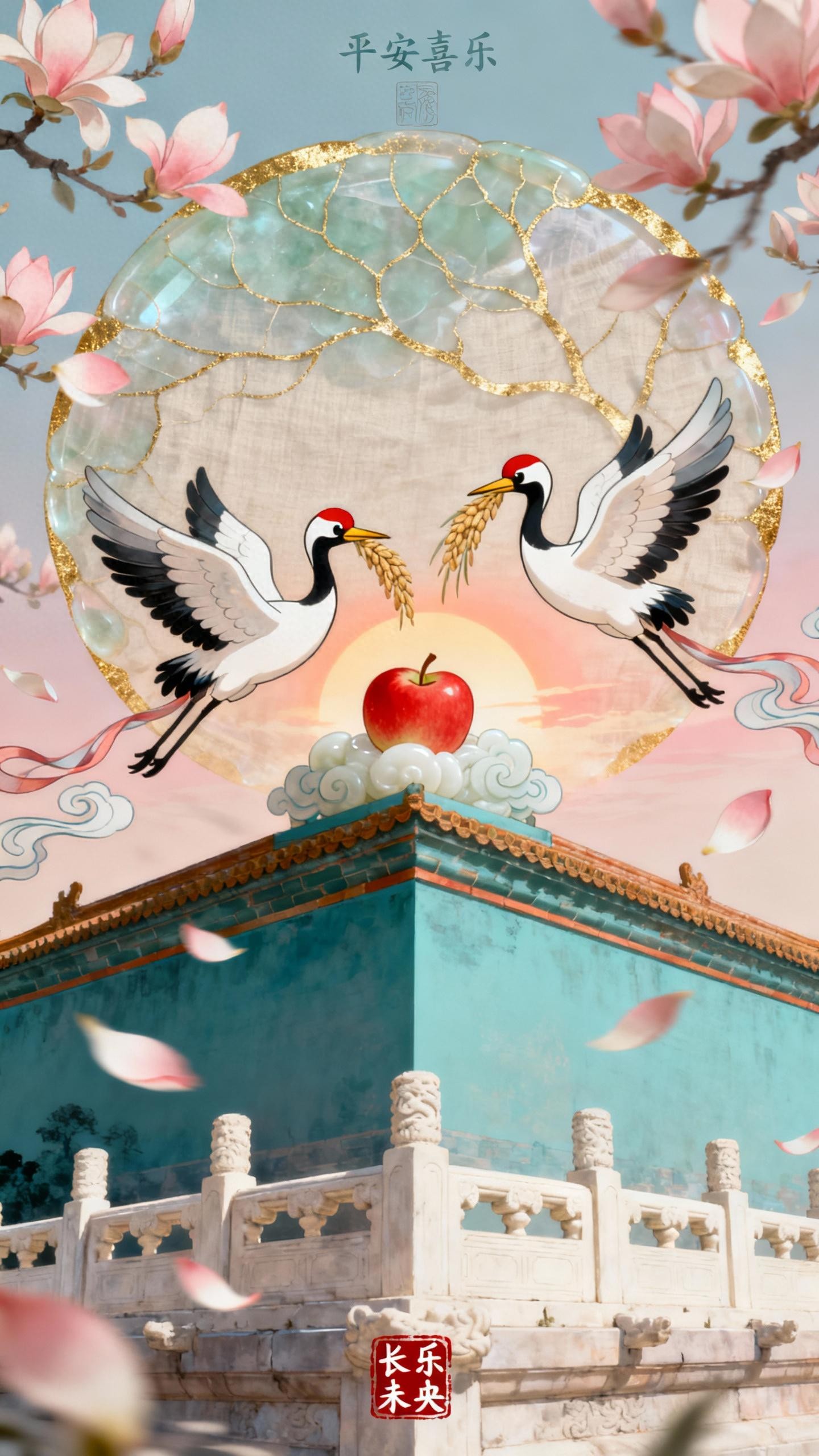 故宫祥瑞图案_传统吉祥文化现代设计_最新的手机墙纸带字