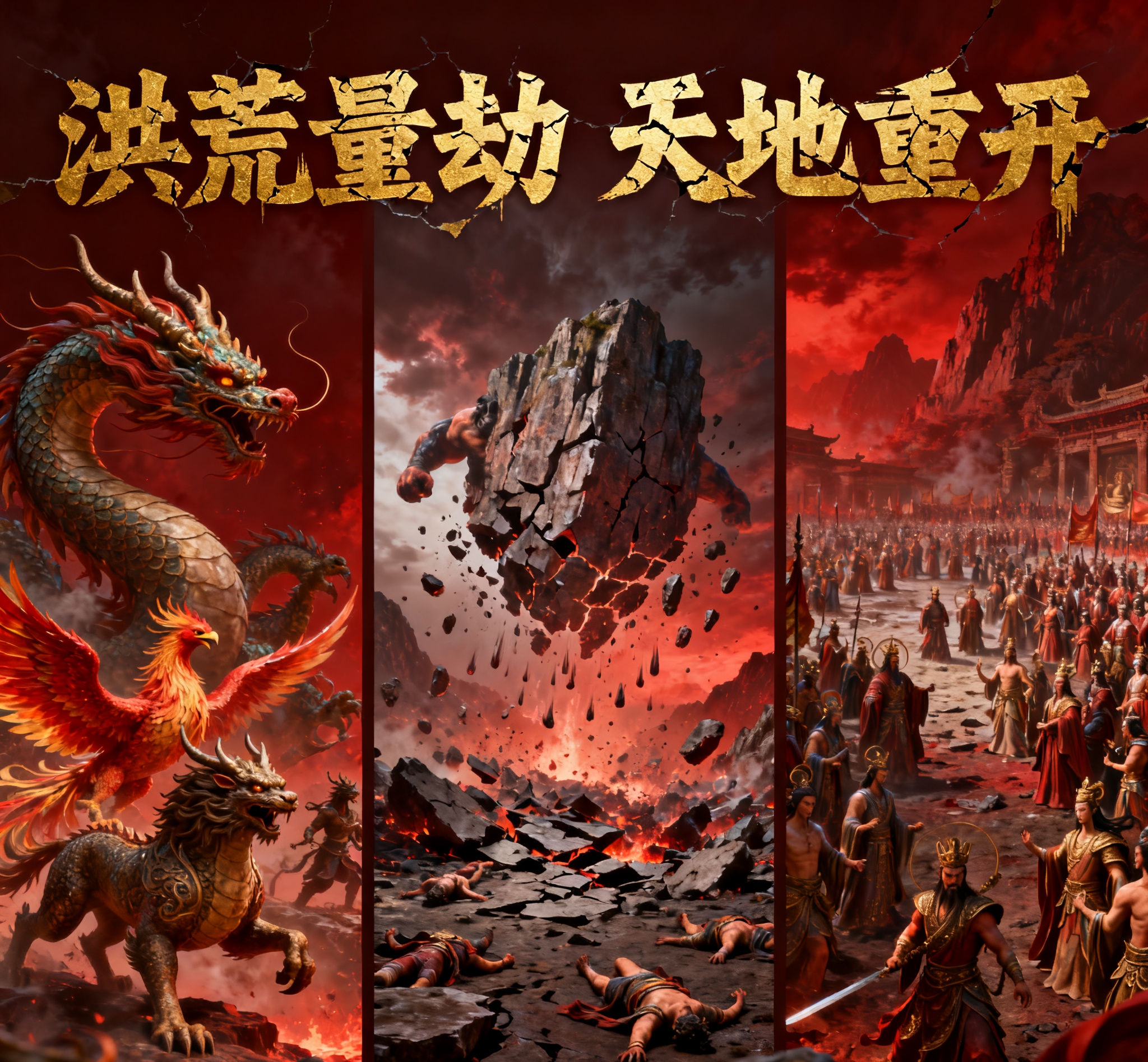 洪荒三大无量量劫_穿越洪荒得盘古精血_龙汉初劫神兽大战