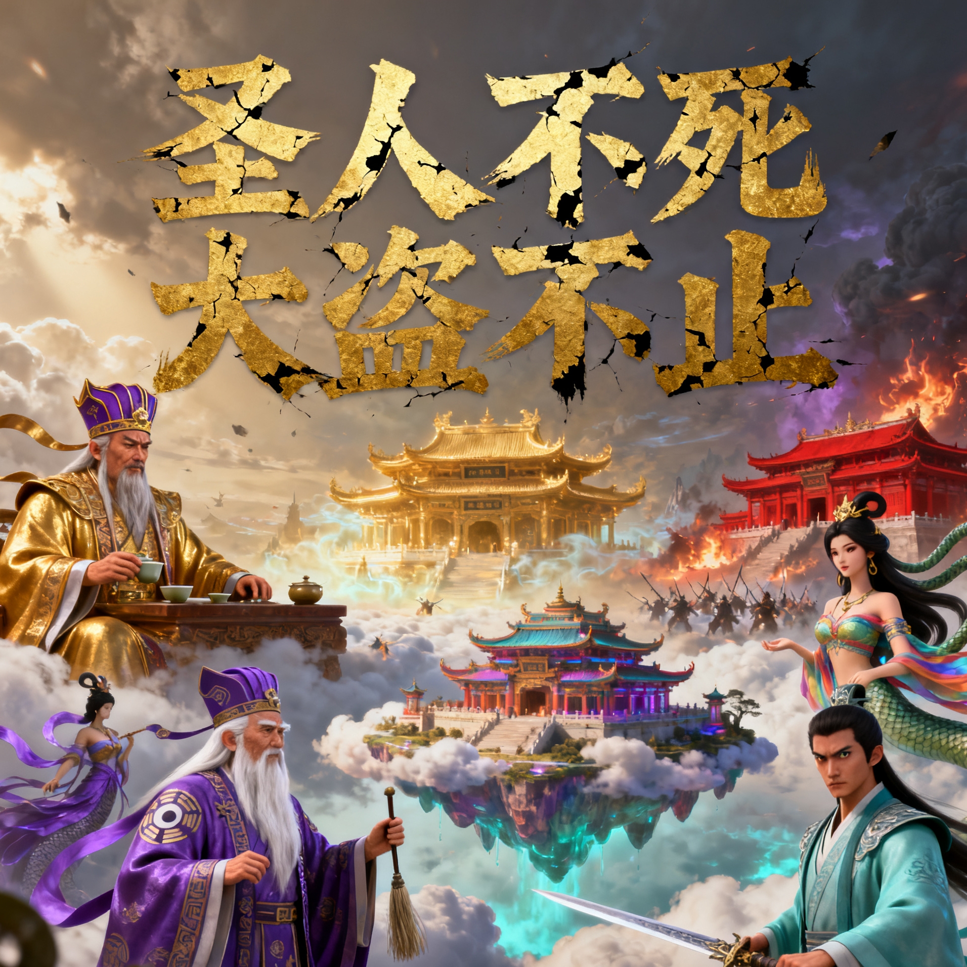 洪荒三大无量量劫_龙汉初劫神兽大战_穿越洪荒得盘古精血