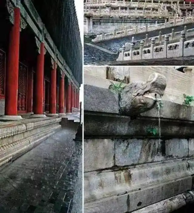 紫禁城雨污分流排水设计_故宫九龙吐水排水系统_故宫地下有一条15公里暗沟