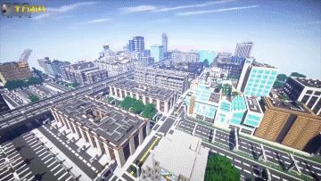MC洛杉矶城市还原_Minecraft建筑神作_我的世界现实版图片