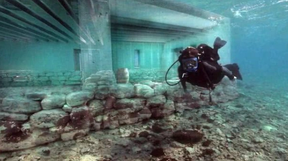 海底神殿_海南海底遗迹_琼山古村落