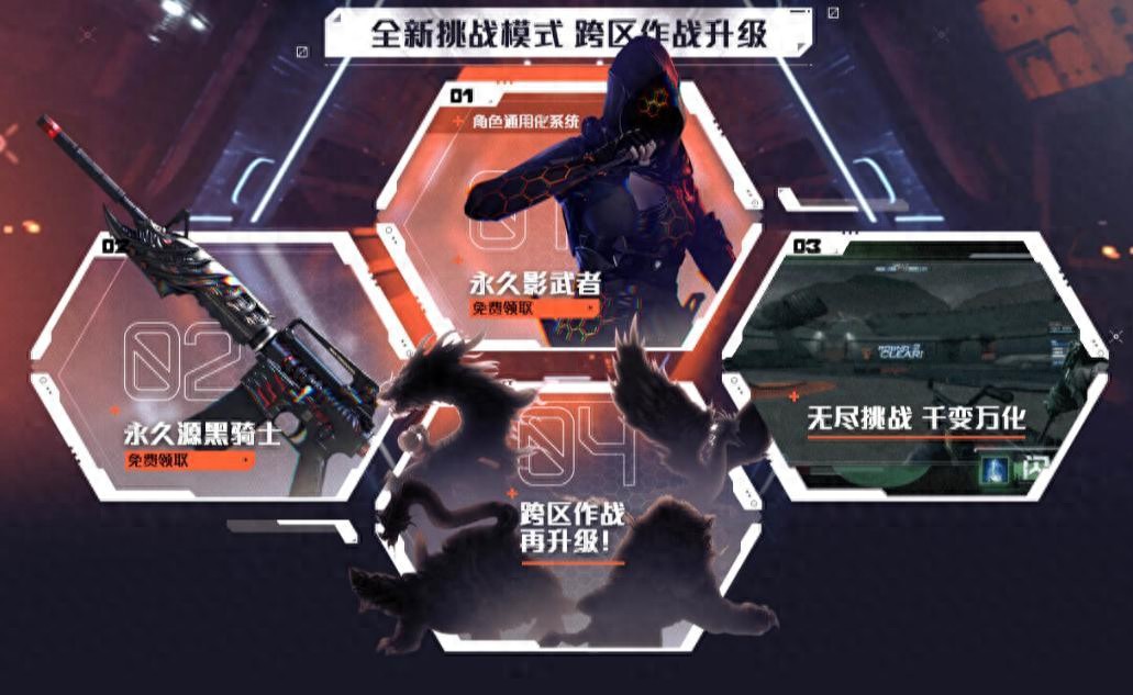 穿越火线极品福利来袭 签到四次领源黑骑士 沙鹰-白虎首发白给