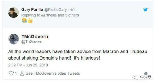 破解特朗普握手神功_特朗普握手技巧_特朗普马克龙26秒“掰手腕式握手”