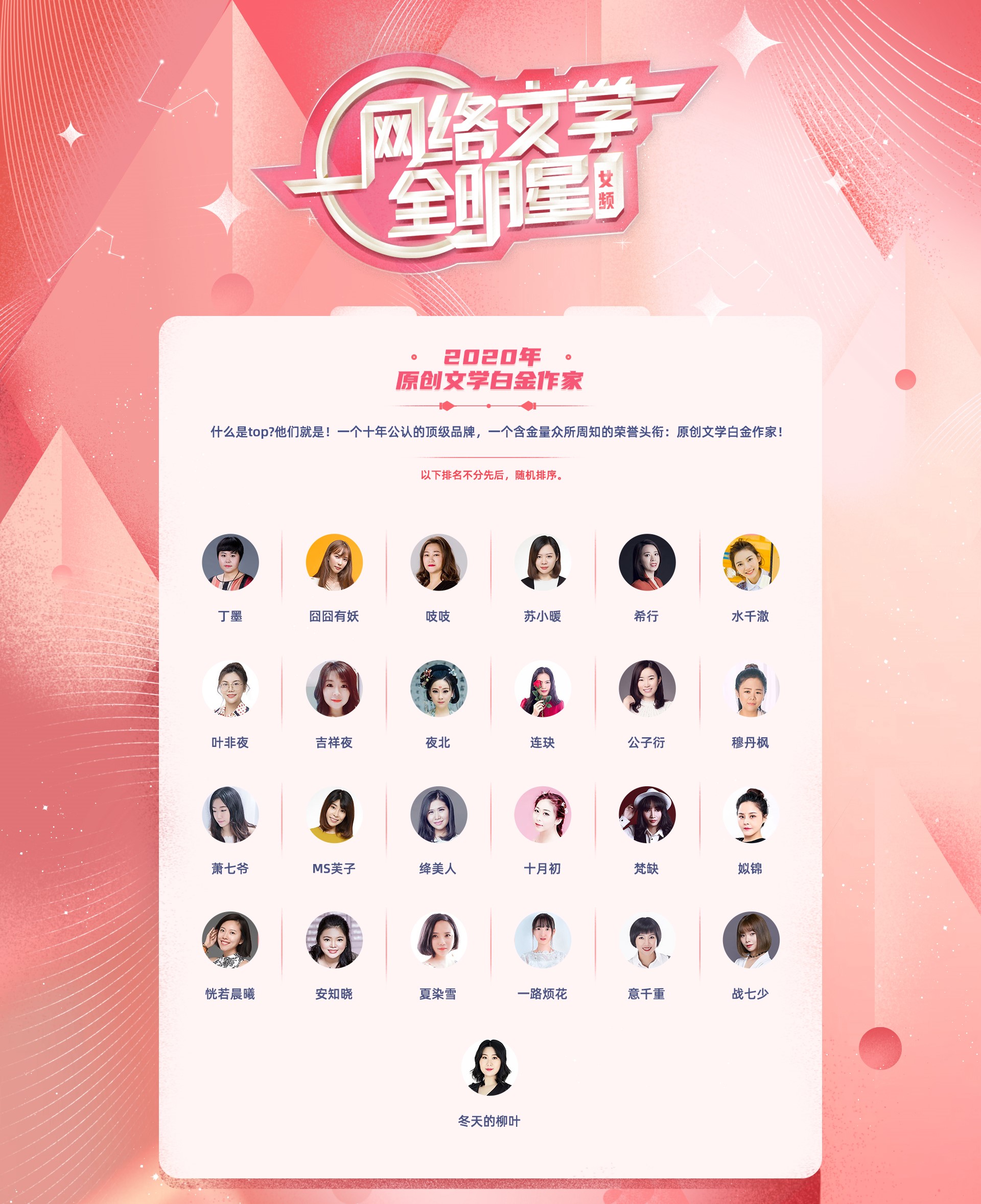 阅文集团白金作家名单_了了是我全部小说百度云_网络文学十二天王发布