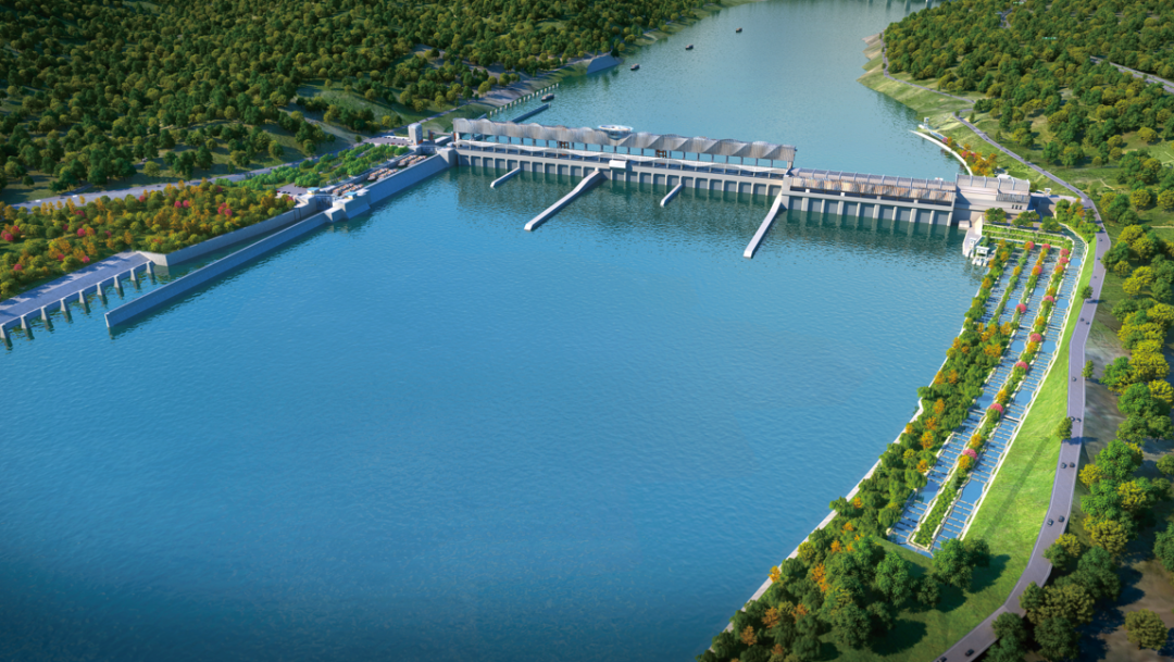 岷江龙溪口航电枢纽工程主体施工完成_机电安装蓄水发电阶段_岷江航电工程