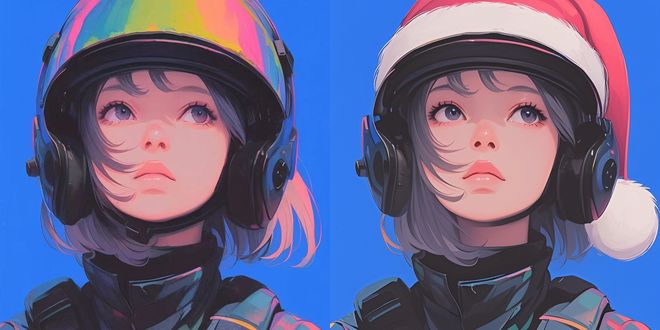 只需要传一张图，然后用嘴告诉他，“戴上圣诞帽”，就应该完事了