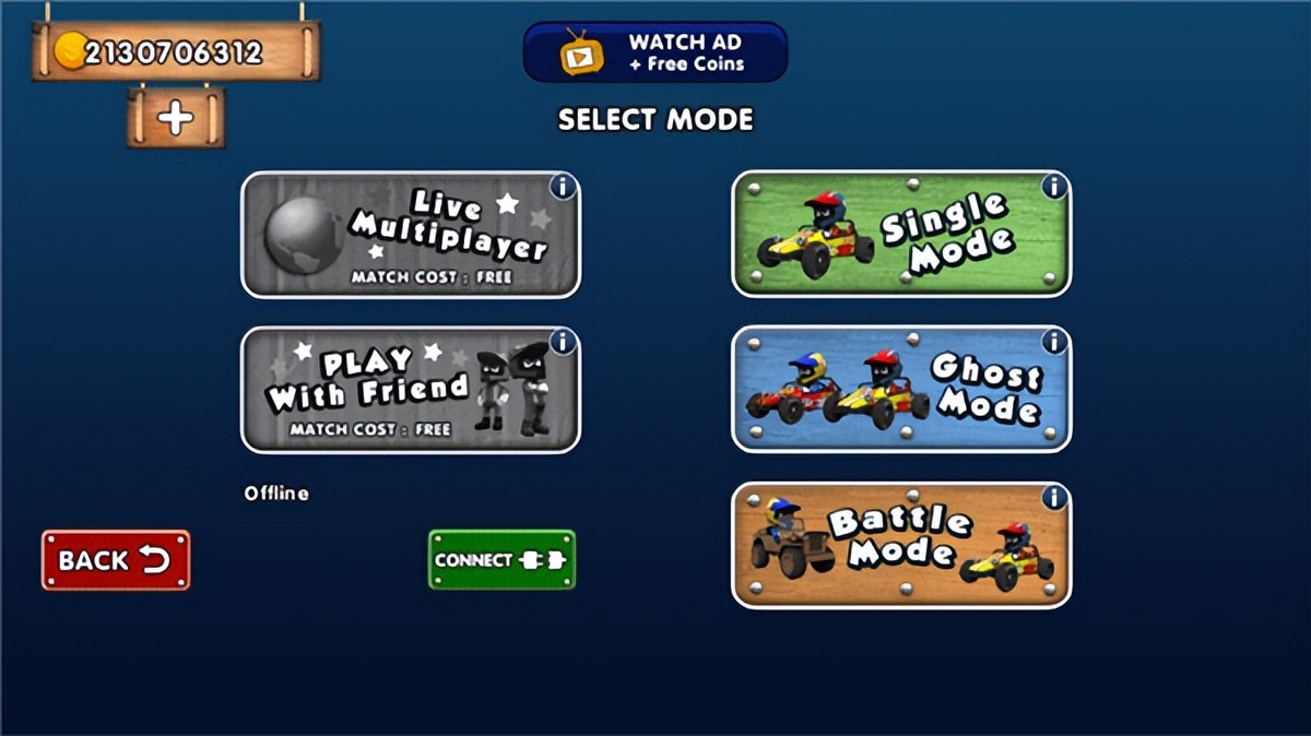 迷你赛车冒险游戏_双人旋转赛车小游戏_横版赛车闯关游戏