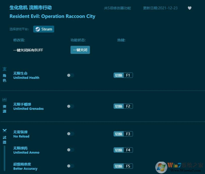 生化危机浣熊市行动五项修改器