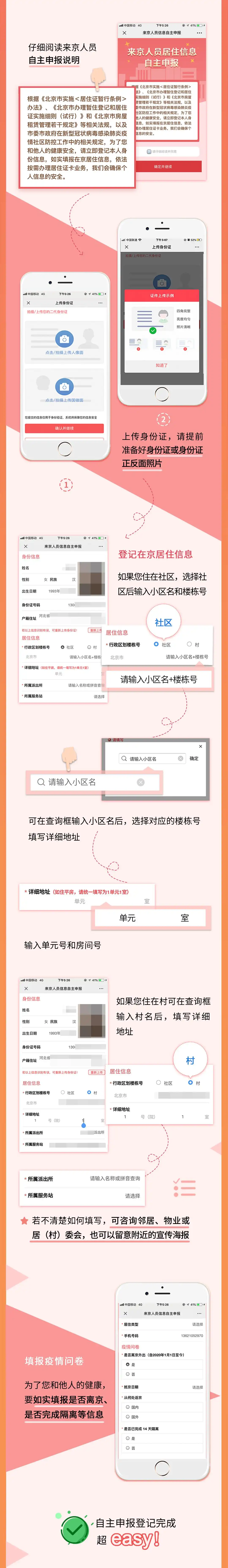 便民！来京人员可自主申报、网上申领居住登记卡