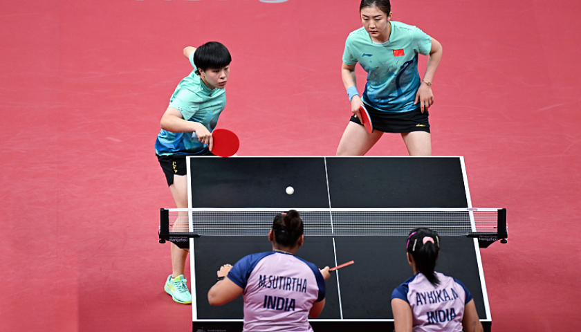 中国乒乓球队杭州亚运会战绩_樊振东:王楚钦是国乒绝对的领军人物_樊振东王楚钦孙颖莎王曼昱表现