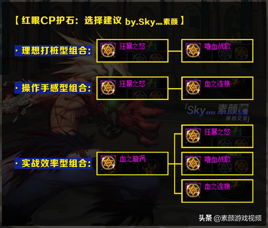 红眼CP护石符文搭配选择_红眼CP护石提升率分析_红眼刷图加点