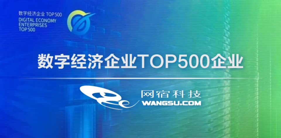 首届标杆！网宿科技上榜“数字经济企业TOP500”
