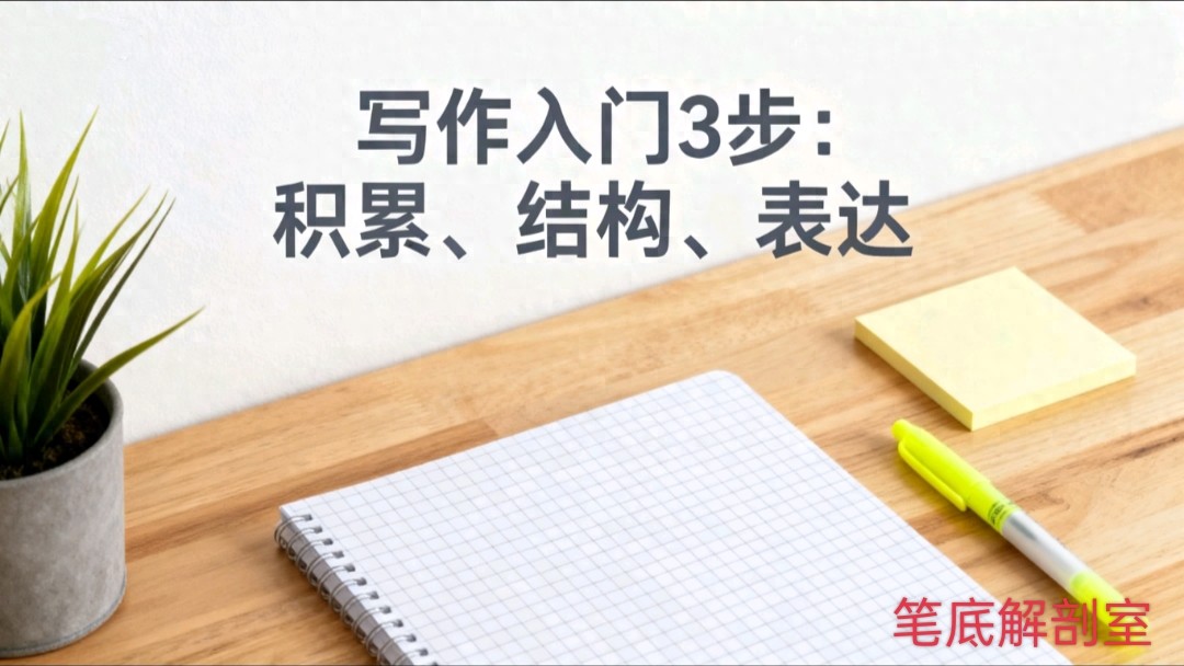 写作入门宝典 | 积累、结构、表达，从“敢写”到“能写”