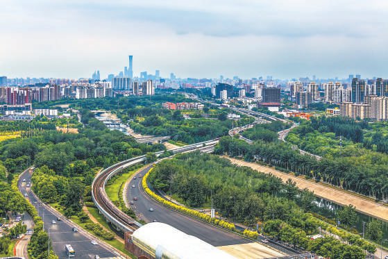京通快速路八里桥路段。 阎建庆 摄
