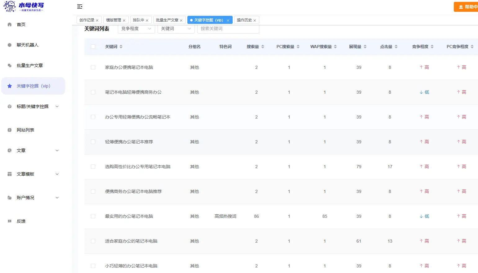水母快写功能强大_使用关键词关连文章_关键词自动生成文章