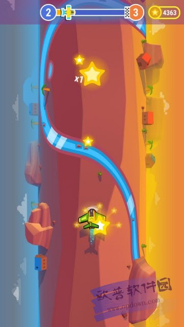 3d飞行类单机游戏_指尖飞行3D经典飞行闯关游戏_指尖飞行3D手指控制飞行玩法