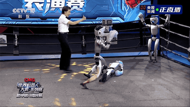 机器人格斗赛_机器人擂台赛_人形机器人打拳比赛