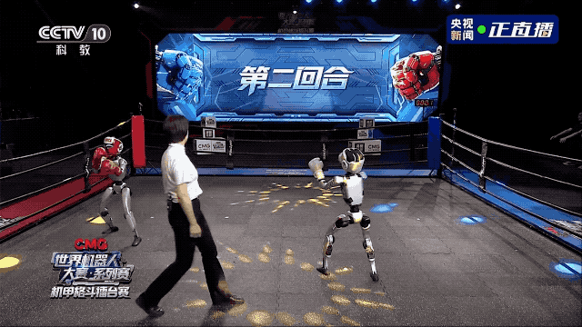 机器人格斗赛_机器人擂台赛_人形机器人打拳比赛