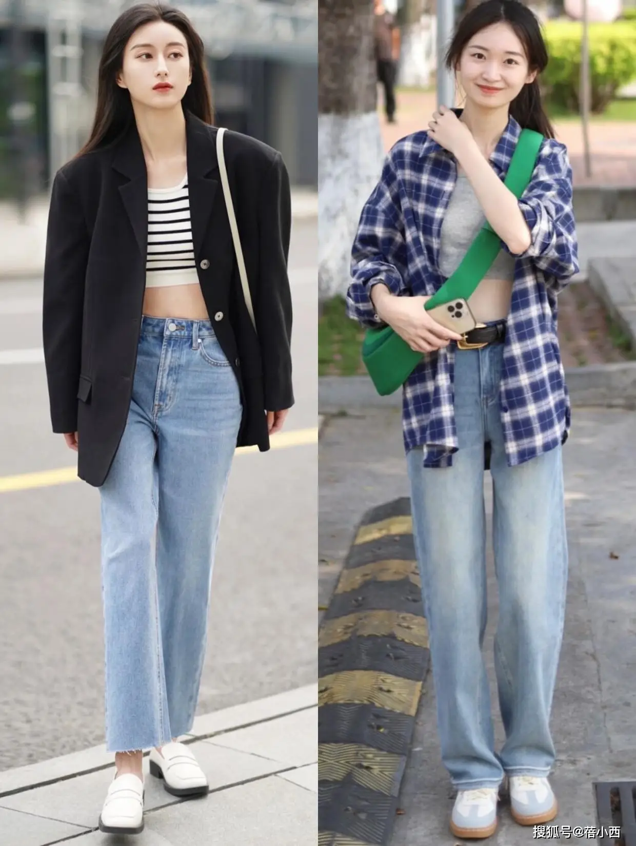 紧身牛仔裤卷裤脚_牛仔裤穿搭技巧_直筒牛仔裤时尚搭配