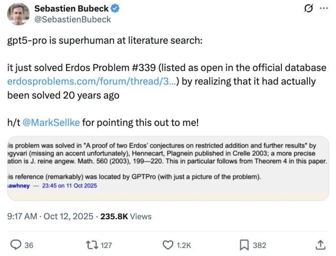 gpt-5连破10道百年悬案级难题_ GPT-5 Pro 发现埃尔德什问题解决方法 _埃尔德什问题 GPT-5 Pro 解决 